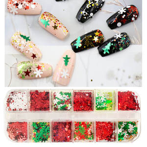 Paillettes pour <span class=keywords><strong>ongles</strong></span> colorées, 1 pièce, série de noël, maquillage Laser, paillettes, offre spéciale, <span class=keywords><strong>2020</strong></span> - Product Image 1