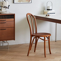 Chaise Thonet vintage en bois courbé, chaise de salle à manger en bois massif, chaise d'appoint en bois empilable rétro pour bistrot, café, restaurant, meubles de maison