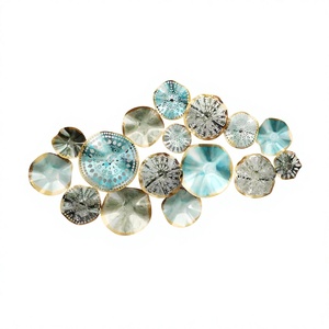 Round Metal <b>Wall</b> <b>Panels</b> Modern Geometric Sculpture 3D Overlapping <b>Wall</b> Art for Living Room Bedroom Hotel Office Decor - Product Image 6