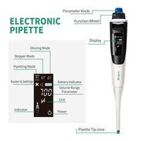 Laboratoire PET-W-DE WISDOM 0.5-1000uL Mini Pipette Portable Automatique Micro Plastique Pipette Stylos Conseils