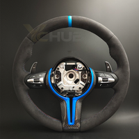 Volant M complet avec bande supérieure bleue et garniture en carbone pour BMW F01 F07 F10 F15 F20 F30 F31 F32 F33 F34 F35 F36 F80 F90
