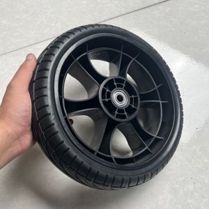 Roue en mousse PU de haute qualité 12 1/2x2 1/4 pouces, <span class=keywords><strong>prix</strong></span> usine, pour chariot à livres, chariot, fauteuil roulant, moyeu centralisé en PP, chariot pliant - Product Image 3