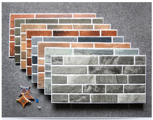 Azulejos de Cerámica para Paredes Exteriores con Superficie Mate Antideslizante, Diseños de Ladrillos de Piedra de Mármol para Pisos, Decoración de Edificios, 300X600 200X400mm - Product Image 1