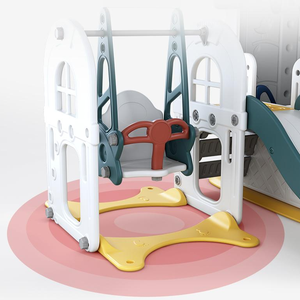 Jouets en plastique pour enfants de jardin d'école maternelle en gros 2023, toboggan intérieur pour bébé avec balançoire, maison de jeu - Product Image 3