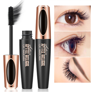 Cils volumineux en fibres de soie noires, résistants à l'eau, vegan, longue tenue, anti-bavures, <span class=keywords><strong>Macfee</strong></span> 4D, best-seller - Product Image 3