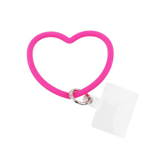 สายรัดข้อมือซิลิโคนป้องกันการสูญหายมีสายคล้องพวงกุญแจทนทานสำหรับกระเป๋าเป้สะพายหลังจี้รูปหัวใจ - Product Image 5