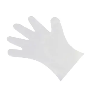 100% compostable biodegradable plastic gloves packaging disposable use in kitchen & food eating & household