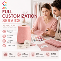 Fil à tricoter mat et respirant en lin perlé, viscose et polyester 28NM pour robes d'été, couleur personnalisée, fourniture directe usine