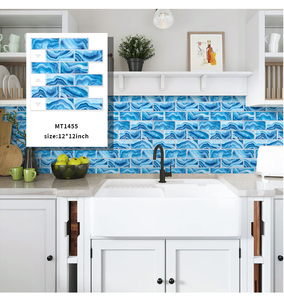 Jorunns 3D sottopentro autoadesiva <span class=keywords><strong>mattonelle</strong></span> da parete Backsplash adesivi impermeabili bagni carta <span class=keywords><strong>copri</strong></span> muro buccia e Stick piastrelle - Product Image 5