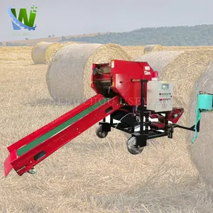 Large Preserve Juicy Green Fodder Storage Hay Round Silage Baler Baling Film Wrapping Equipment Machines For Silage