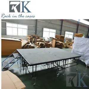 Escenario plegable de acero de alta resistencia, plataforma portátil con capacidad de carga de 800 kg, instalación rápida para bodas - Product Image 6