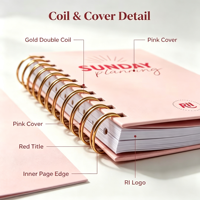 Journal de prière 2027, agenda secret, planificateur, logo personnalisé, impression offset, organisateur, carnet de notes, planificateur, couverture rigide, reliure à spirale