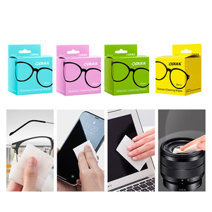 Lingettes désinfectantes pour écran de lunettes jetables <span class=keywords><strong>POWERCLEAN</strong></span>, emballées individuellement, logo en feuille d'argent, fabriquées en Chine - Product Image 4
