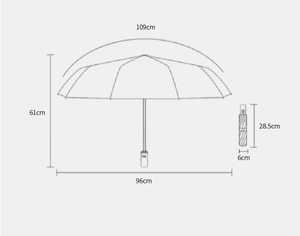 Parapluie pliant publicitaire compact, ouverture automatique, étanche, anti-UV, avec logo personnalisé, vente en gros, directement de l'usine - Product Image 5