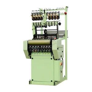 China fabricante estreita agulha de tecido máquina de tecelagem, elástico renda fazendo máquina trança