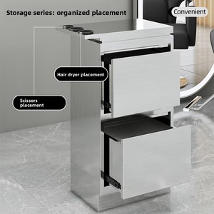 Gabinete de Almacenamiento de Acero Inoxidable para Salón de Belleza, con Cajones, Diseño Simple para Peluquería, en Oferta - Product Image 4