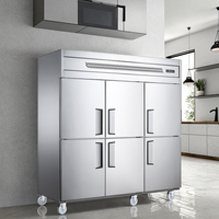 Réfrigérateur congélateur commercial de grande capacité 1520L Source d'énergie électrique à économie d'énergie Refroidissement direct Classe A +++ Ménage