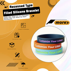 Özel tasarım Logo elastik kauçuk kişiselleştirilmiş promosyon baskılı olay Debossed parti spor bilezikler bilekliği - Product Image 5