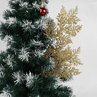 Ranting Jarum Pinus Buatan Grosir dengan Daun Berkilau Ramah Lingkungan untuk Dekorasi Natal Dalam & Luar Ruangan, Bunga DIY untuk Rumah, Taman, Pernikahan