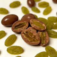 Chocolat composé aux fruits en gros directement de l'usine, raisins verts enrobés de chocolat, centre moelleux, collations au chocolat, certificat Halal