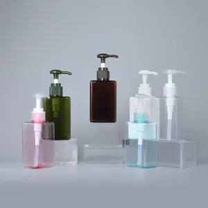wholesale custom plastic packaging 250ml 450ml 650ml 8oz 16oz hand wash shampoo bottle PETG plastic lotion pump bottle