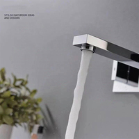 Keran Wastafel Tersembunyi NZMAN Baby Chrome, 2 Lubang, Tuas Tunggal, Kartrid Keramik untuk Hotel