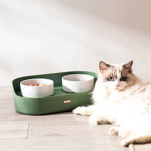 New Manufacturers <b>Large</b> Storage Space Double Layers Pet Feeding <b>Bowl</b> Stable Double Pet <b>Bowl</b> for Cats and Small <b>Dogs</b> - Product Image 4