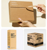 Elegante Verstärkte 2mm Kraft-Wellpappe-Kartons mit Individueller Bedruckung Flachpack-Verpackung für Geschäfts- und Einkaufsgeschenke
