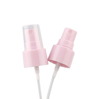 Buse de pulvérisateur à pompe en plastique rose brillant 24/410 PP pour parfum maquillage presse à eau-Type demi-couvercle buse de pulvérisation pratique