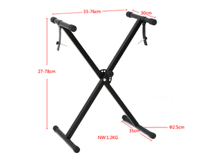 Q-10X profession eller verstellbarer elektronischer Tastatur ständer vom Typ X-Faltbarer Klavierst änder Essentielles Zubehör für Musik instrumente - Product Image 2