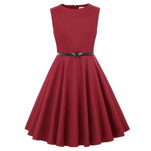 KK000250 Vestido de Verano para Niñas de 10 Años, Diseño Floral Retro Vintage sin Mangas, Algodón, OEM - Product Image 5