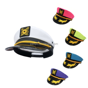 Sombrero <span class=keywords><strong>de</strong></span> yate <span class=keywords><strong>marinero</strong></span> bordado ajustable blanco unisex al por mayor gorra azul marino para fiestas y festivales - Product Image 5