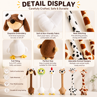 Peluche personnalisée unique, moelleuse et mignonne, en coton PP, à col extrêmement long, série animaux assortis, pour la décoration intérieure