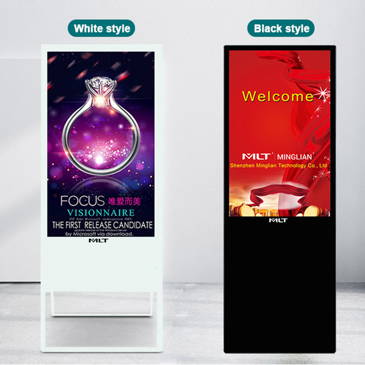 2021 Hot Selling Ultra Thin Standing Lcd 43 Inch Multi Android Floor Touch Screen Kiosk Digital Poster