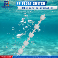 FuEn Füllstandsensor Vertikal Montierter PP Magnetischer Wasser-Schwimmerfüllstandschalter 0,1% Genauigkeit 110V/220V 350mm Kabel für Luftentfeuchter