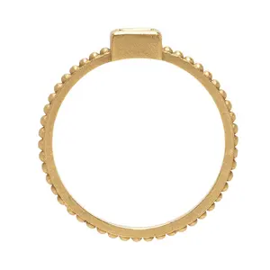 Milskye Women Jewelry Minimalist Design 925 Sterling Silver 18K Gold Baguette Ring