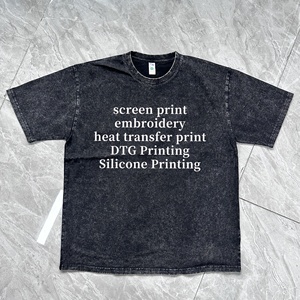 Camisetas Oversize Vintage Personalizadas Talla EE. UU. <span class=keywords><strong>con</strong></span> Estampado Streetwear Gráfico, Camisetas Lisas de Tallas Grandes, Ropa al por Mayor a Bajo Precio, Lavado Ácido - Product Image 2