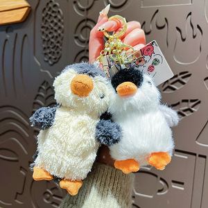 2026 Cute Penguin Plush Keychain Zinc Alloy 3D Cartoon Soft Durable Coin Holder Bag Decorative Toy