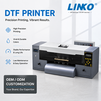 Imprimante DTF LINKO A3 XP600 à double tête d'impression, machine automatique à film jet d'encre haute vitesse pour autocollants à pelage à chaud