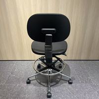 Chaise de réception ergonomique, chaises de caissier pivotantes réglables en hauteur, tabourets inclinables en cuir polyuréthane, garantie de 3 ans