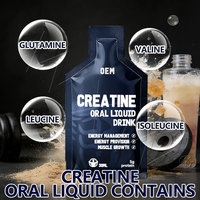 Créatine liquide à boire, absorption rapide, croissance musculaire, renforcement, amélioration des performances sportives
