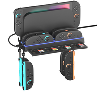 Support mural tout-en-un pour console Nintendo Switch 2 avec station de charge double pour manettes et support de rangement pour cartes de jeu pour Switch 2