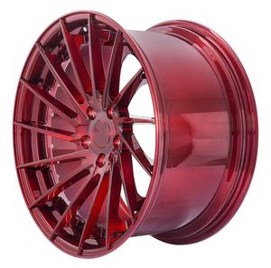 Jantes en alliage forgé personnalisées 19/20/21 pouces 5x112 voiture de tourisme baril rouge brossé avec <span class=keywords><strong>centre</strong></span> gris nouveau pour <span class=keywords><strong>Audi</strong></span> - Product Image 3