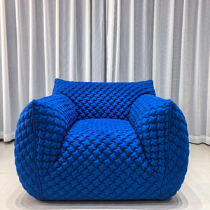 Klein नीले आधुनिक 1-सीट बोबोबोइस स्क्वायर बबल सोफा लिविंग रूम होटल और सैलून उपयोग के लिए - Product Image 1