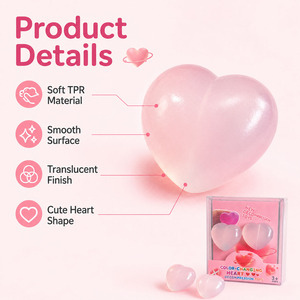 Jouets anti-stress en forme de cœur changeant de couleur, doux et compressibles, pour cadeaux de fête pour enfants et récompenses scolaires (vente en gros) - Product Image 2