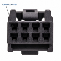 Connecteur automobile domestique Lanshuo 2177587-1, 8 broches, 12V, femelle, boîtier PBT, terminaison à sertir, prise Ethernet, suspension libre, 3A
