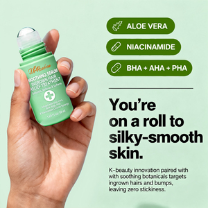 Rouleau pour cheveux à l'aloe vera, OEM ODM, prévient les poils incarnés, élimine les bosses de rasage, exfolie en douceur, apaise les rougeurs, traitement des poils incarnés - Product Image 3
