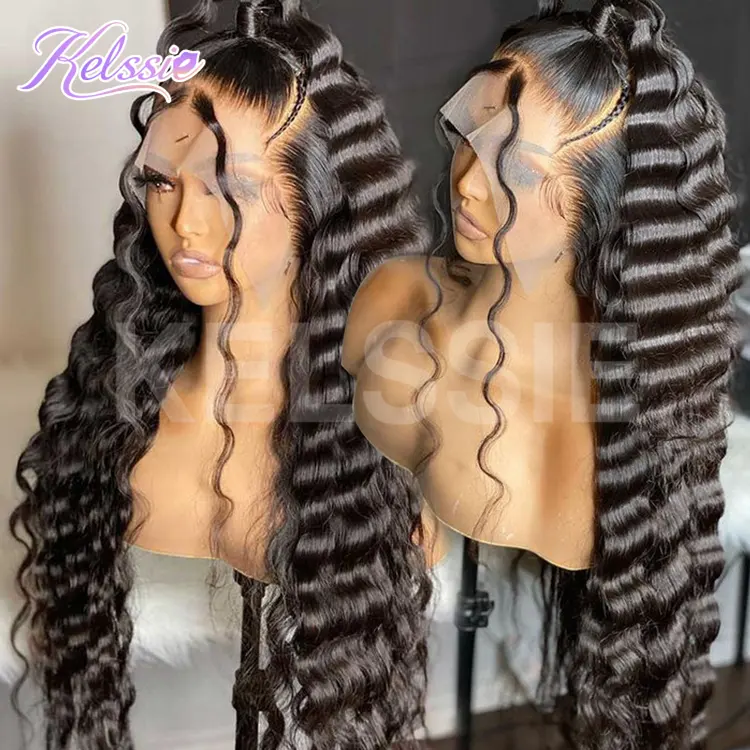 Wholesale Brazilian Pre Plucked HD Full Lace Human Hair Lace Front Wig HD Transparent 13x4 13x6 Lace Frontal Wig For Black Women
