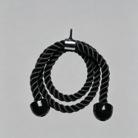 Accessoires de barre de traction latérale en acier noir pour équipement de fitness multifonctionnel, idéal pour l'entraînement de force, la préparation des biceps et les attaches de câble.