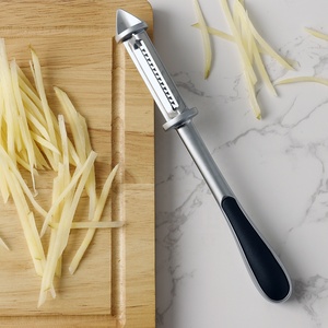 Chất Lượng Cao Thép Không Gỉ Của Nhãn Hiệu Nhà Bếp Tiện Ích Chanh Khoai Tây Cà Rốt Hành Tây Trái Cây <span class=keywords><strong>Peeler</strong></span> Đa-Chức Năng Vắt Tay <span class=keywords><strong>Slicer</strong></span> - Product Image 5